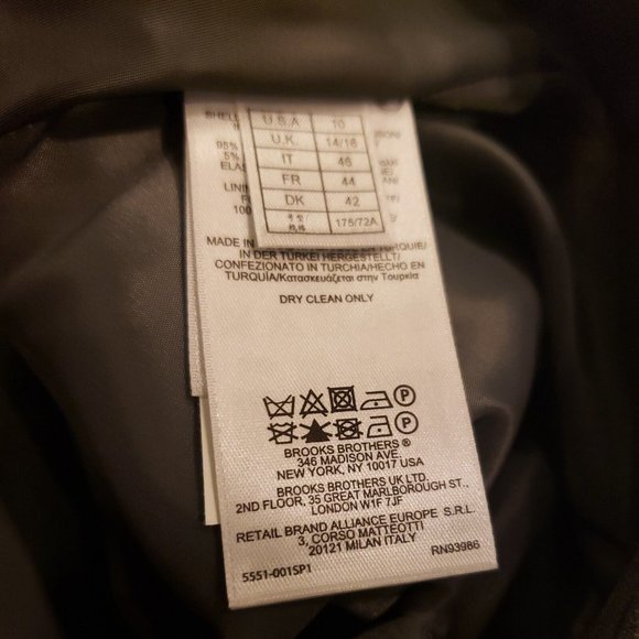 Brooks Brothers Pencil Skirt wrap Gray Size 10 NWT wool blend - Picture 8 of 9